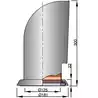 Manche à air inox Yogi Ø125 mm intérieur rouge | Grand débit orientable