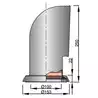 Manche à air inox Tom Ø100 mm | Orientable, intérieur blanc