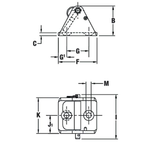 Stoppeur compact pour chaine de 8 / 10 mm