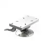 Pied de siege pivotant avec glissiere hauteur 150mm