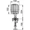 Projecteur diamètre 150mm 12V commande à rotule depuis la timonerie ampoule non fournie