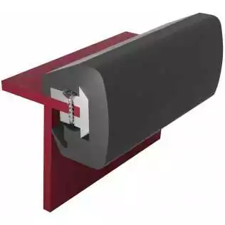 Liston gris foncé pour bateaux en acier 48 x 38 mm complet rouleau de 20 m (prix par metre)