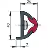 Liston de protection blanc poly 40 x 31 mm rouleau de 20 m (prix par metre)