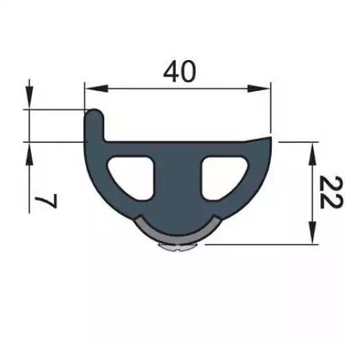 Liston de protection en vinylique blanc POLY4S 40 x 31 mm rouleau de 20 m (prix par m)