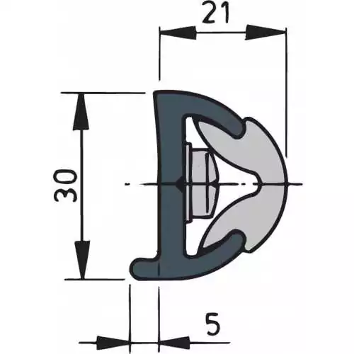 Liston de protection blanc poly 30 x 26 mm rouleau de 30 m (prix par metre)