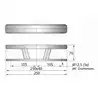 Taquet inox type TAURUS 7 longueur 250mm charge de travail 3600kg