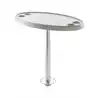 Table ovale 76 x 45 cm pied amovible hauteur 68 cm
