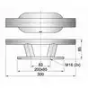 Taquet inox type TAURUS 5 longueur 300mm charge de travail 2470kg