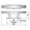 Taquet inox type TAURUS 3 longueur 255mm charge de travail 1310kg