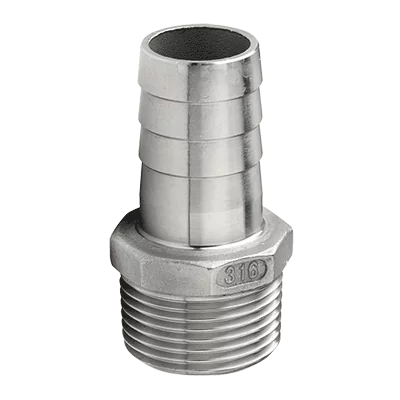 Raccord annelé inox male G3/4''pour tuyau 25 mm