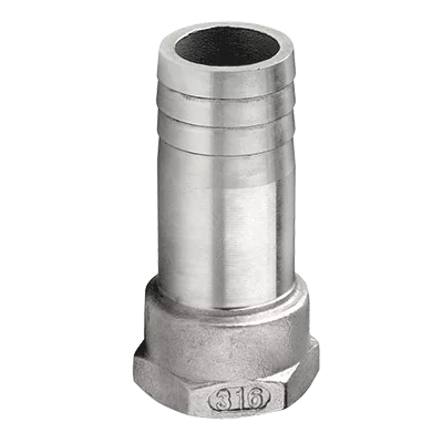 Raccord annelé inox  femelle G3/8'' pour tuyau diamètre 15mm