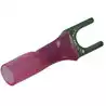 20 Cosses à fourche thermorétractables diamètre 4mm rouge câble 0,25-1mm²