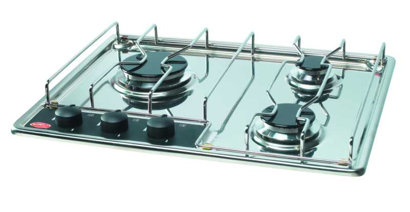 Table encastrable 3 feux inox avec allumeur Table encastrable 3 feux inox avec allumeur