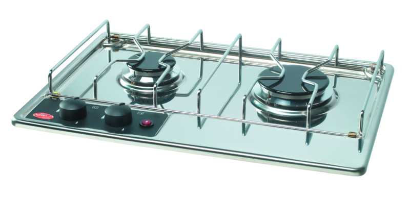 Table de cuisson encastrable inox 2 feux avec allumeur Table de cuisson encastrable inox 2 feux avec allumeur