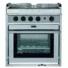 Cuisinière inox 2 feux avec four compact 14L