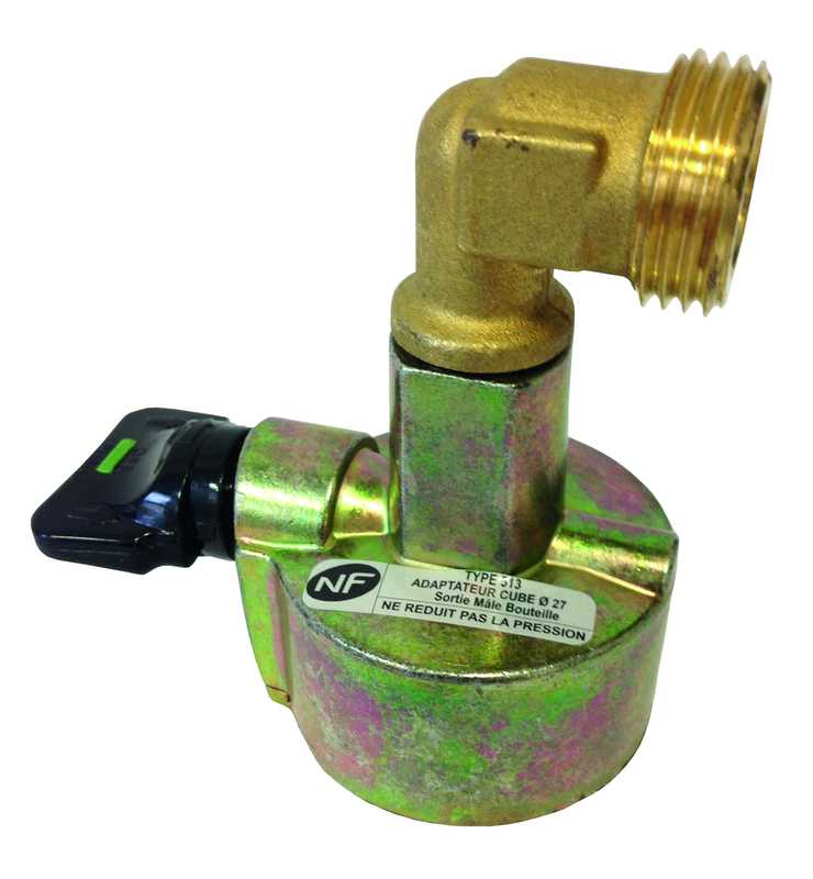 Robinet à clip 27mm pour Cube Butagaz 6Kg Robinet à clip 27mm pour Cube Butagaz 6Kg