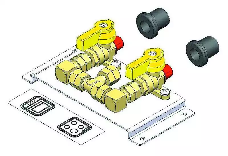 Kit double robinets en Y G1/4 - G1/4