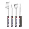 Jeu de 4 ustensiles extensible pour barbecue avec 1 sacoche 