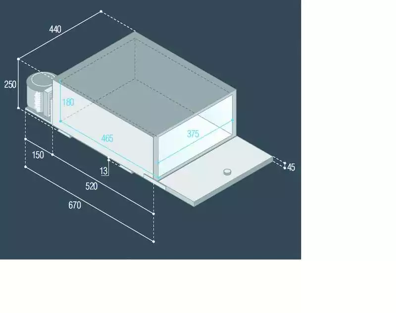 Réfrigérateur encastrable à tiroir BRK35P 35L 12/24V unité externe
