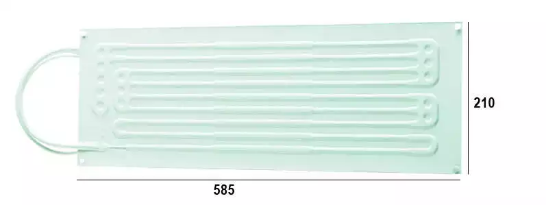 Evaporateurs à plaque plat 80L PT3 raccords rapides 585x210mm