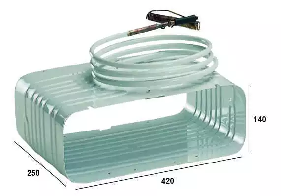 Evaporateur à caisson S7 raccords rapides 420x250x110mm