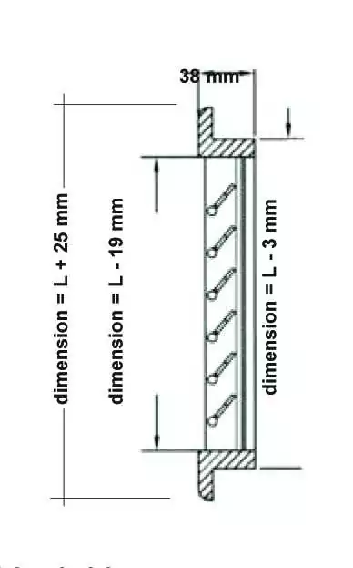 Grille de soufflage en teck 254 x 127mm