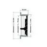 Grille de soufflage obstructible en teck 635 x 305mm