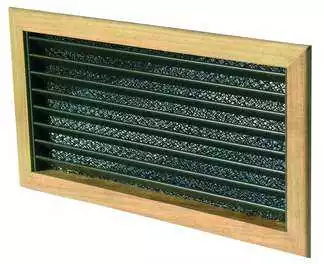Grille de reprise en teck 35x30cm pour climatisation 16KBTU
