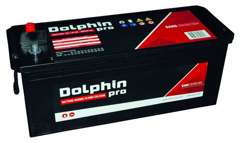 Batterie 12V Dolphin PRO 180A dimensions 512 X 222 X 202 mm
