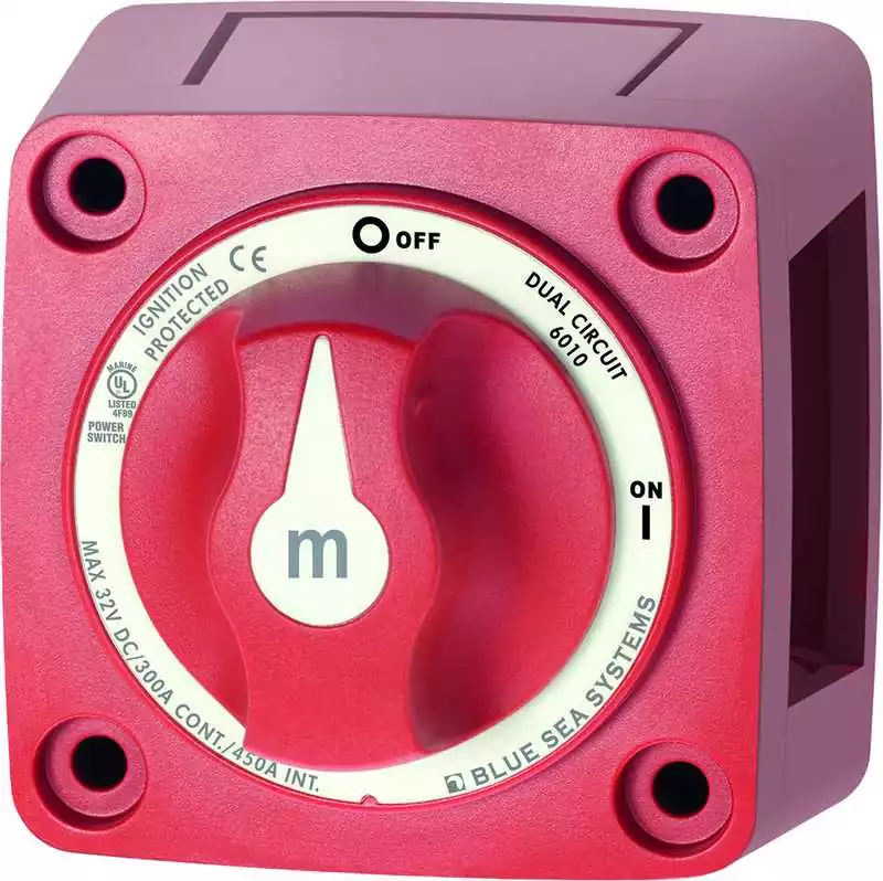 Mini coupe batterie 300A 2 positions bipolaire 2 batteries