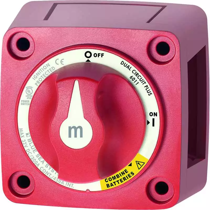 Mini coupe batterie 300A 3 positions bipolaire 2 batteries