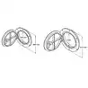 Trappe inspection diamètre extérieur 265mm intérieur 185 mm en ABS blanc