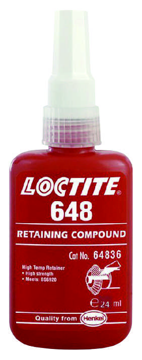 Loctite 648 Bloc presse 24 ml roulements et bagues