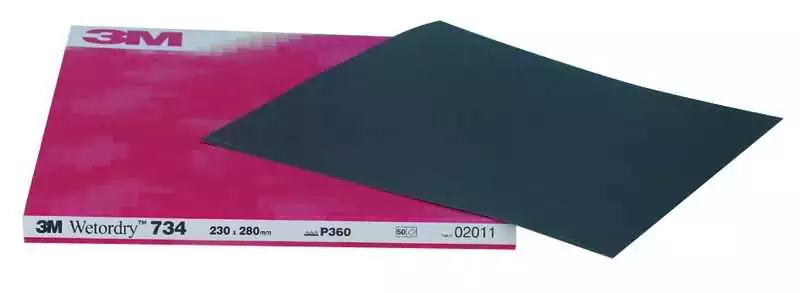 50 feuilles Abrasif à l'eau 3M 734 Grain P240