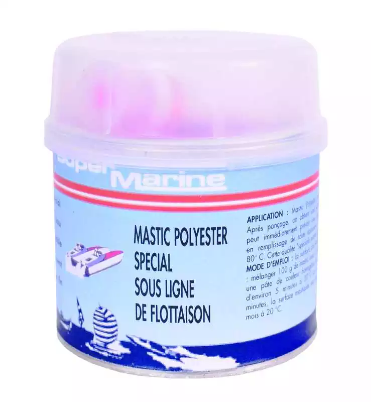 Mastic polyester Beige 250GR Utilisation sous la ligne de flottaison