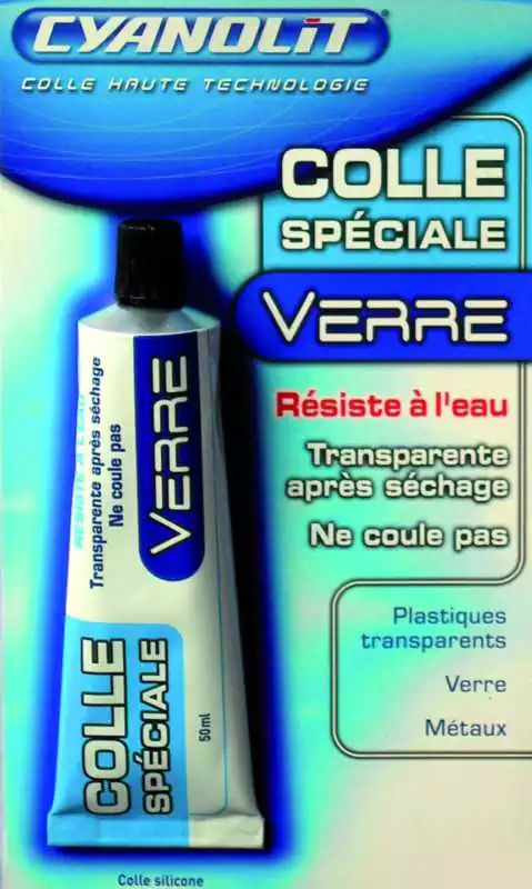 Colle transparente Spéciale verre 50ml assemblage et réparation du verre