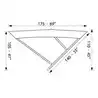 Bimini 3 arceaux Blanc Hauteur 110 cm Longueur 175 cm Largeur 185 cm