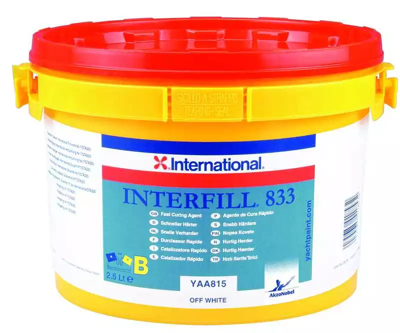 Interfill 833 durcisseur rapide Enduit 2.5L enduit finition facilement ponçable