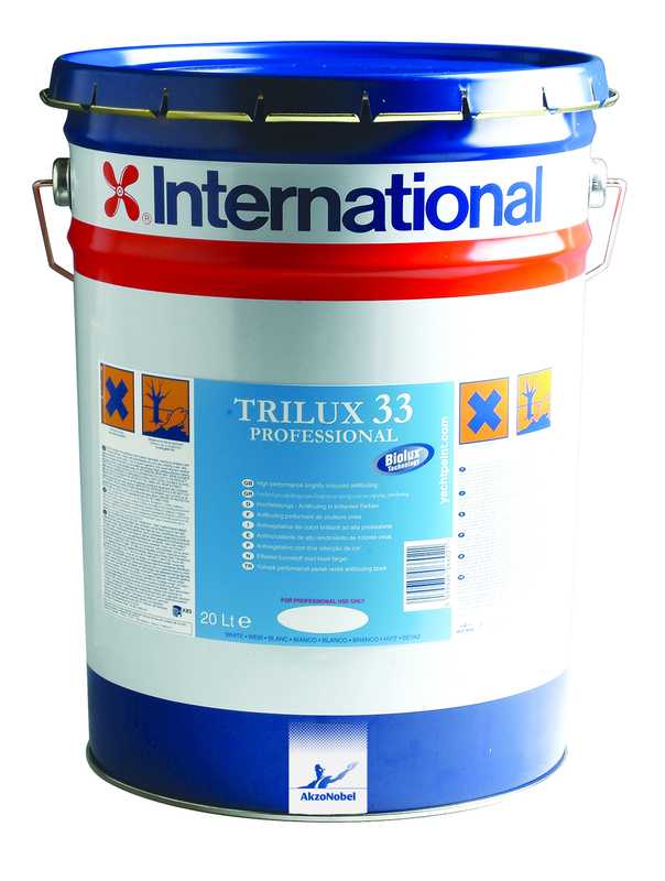 Antifouling Trilux 33 semi-érodable Blanc 20L tous types de coques alu inclus