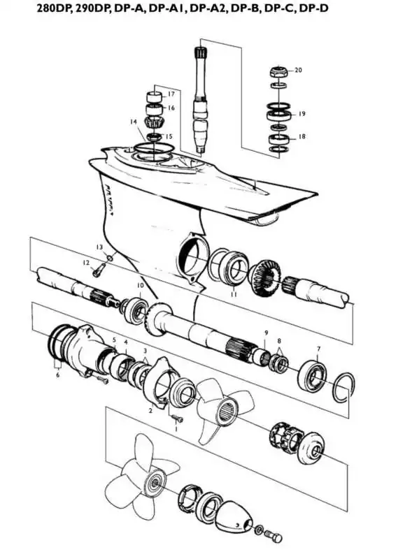 Kit joints bas Volvo 280DP 290DP DP-A à DP-D origine Volvo 876267