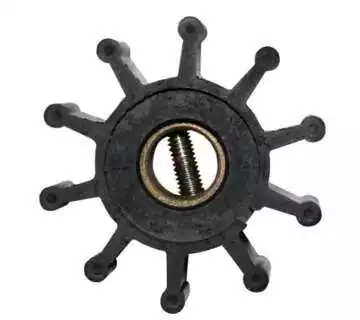 Turbine néoprène diamètre 12mm axe fendu à goupille 10 pales diamètre 51mm