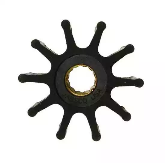 Turbine néoprène diamètre 16mm axe à cannelures 10 pales diamètre 65mm