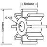 Turbine néoprene 270 MP SPL 25mm axe à cannelures 9 pales diamètre 95mm