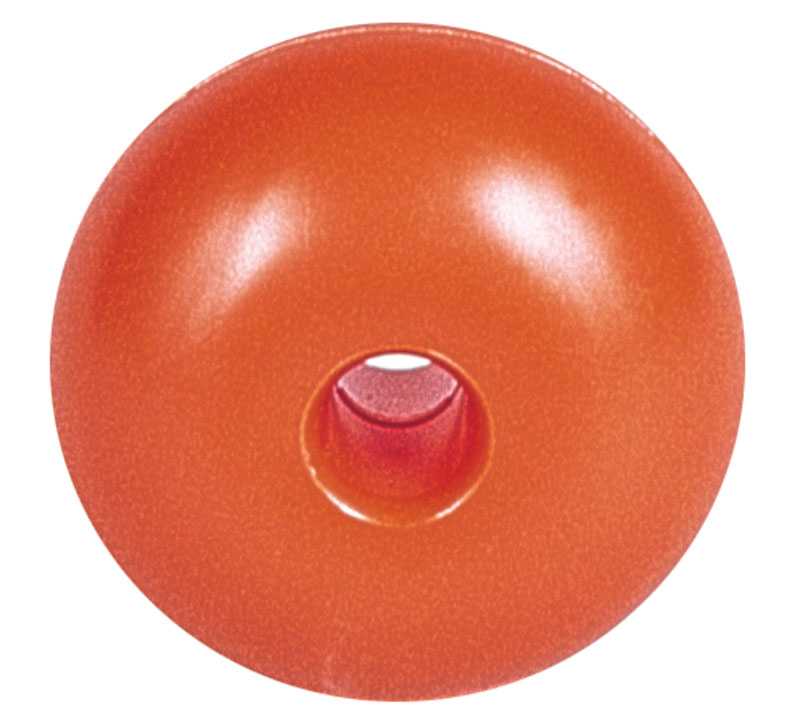 Flotteur pour filet de peche et balisage diamètre 75mm Trou 13 mm orange