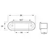 Eclaireur de marche LED blanc enjoliveur inox intérieur et extérieur 12V - 33V