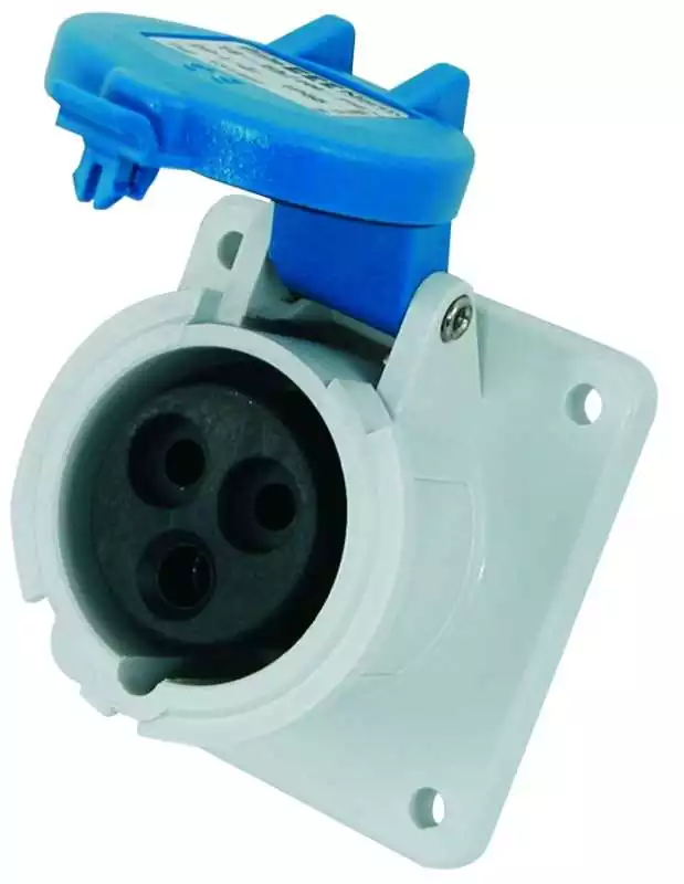 Prise marine Socle de connecteur en saillie 2 phases + terre 16A IP44