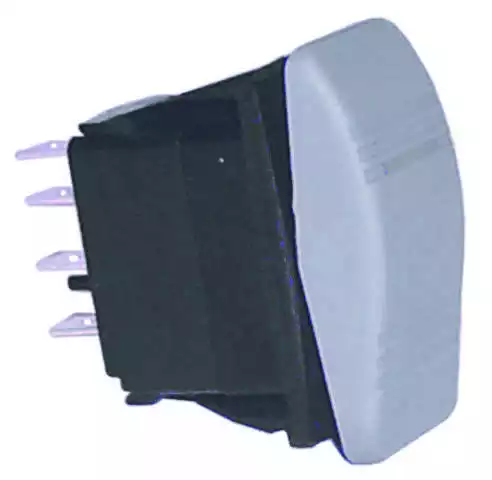 Interrupteur Contura III DPDT unipolaire on-off-on 12/24 VDC gris 
