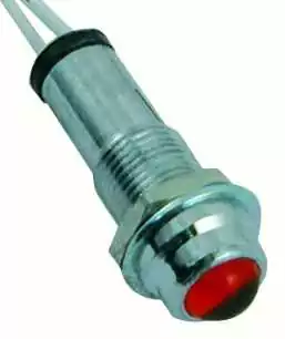 Voyant lumineux Rouge rond avec ampoule 12V 0,6W