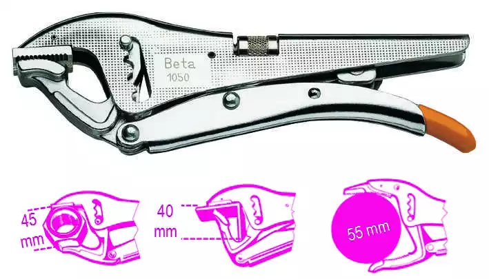 Pince-étau à becs courts Longueur 220mm