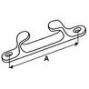 Chaumard droit inox Longueur 152mm diamètre 19mm